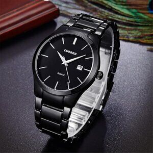 Curren All Black Steel Band Stainless Steel Men's Classic Watch w/Calendar 8106